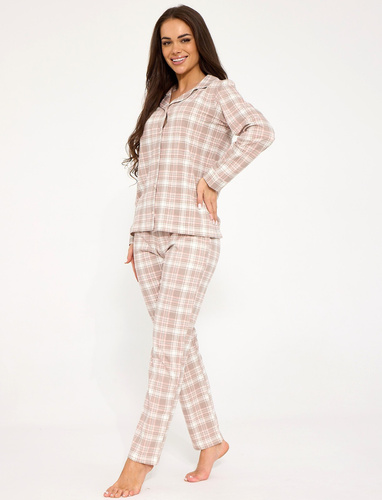 482/434 Pijamale de damă Smile 4 Cornette - bumbac, cu nasturi, guler