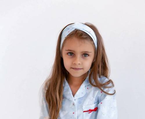 Bentiță pentru fete White Bear Kids Sensis - albastră