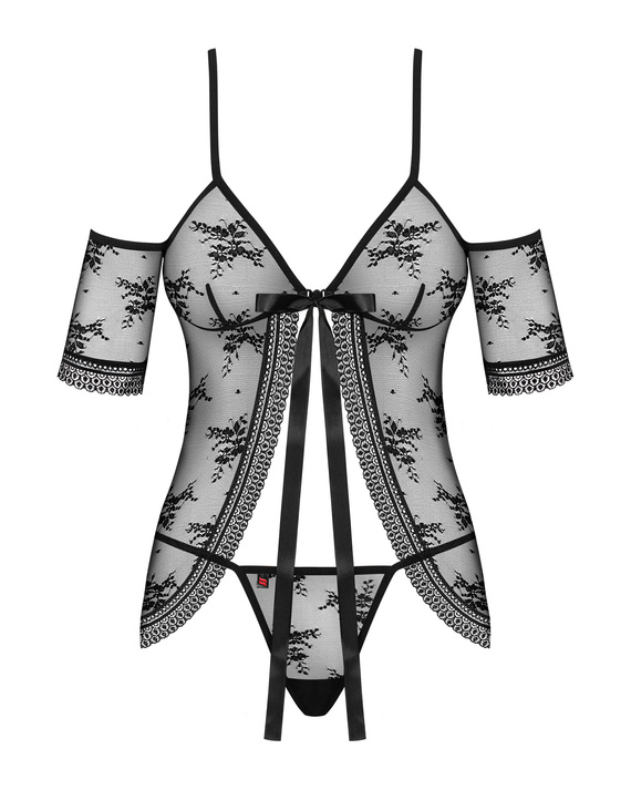 Babydoll Jennifairy Komplet Obsessive czarny