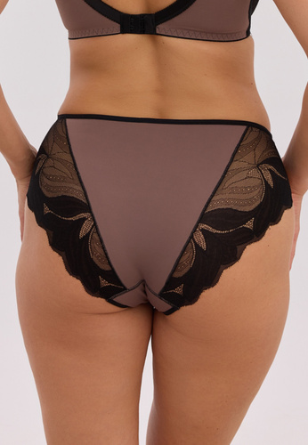 Chiloți midi Gaia Violeta GFP 1345 dantelă microfibră confort