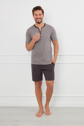 Julius Pijama cu mânecă scurtă pentru bărbați, pantaloni scurți Italian Fashion - ¶r.melange/c.melange