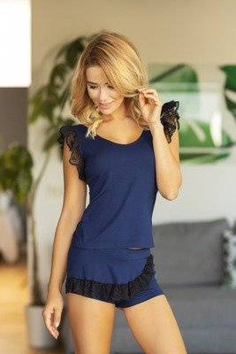 Tanis Set pijama pentru femei Kalimo - albastru marin