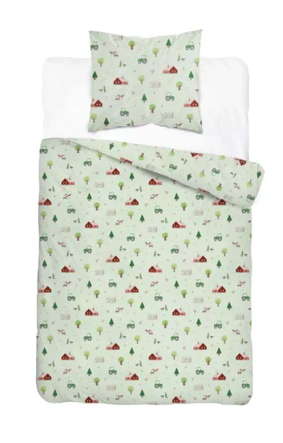 5441 A Farma Lenjerie de pat bumbac copii Detexpol menta