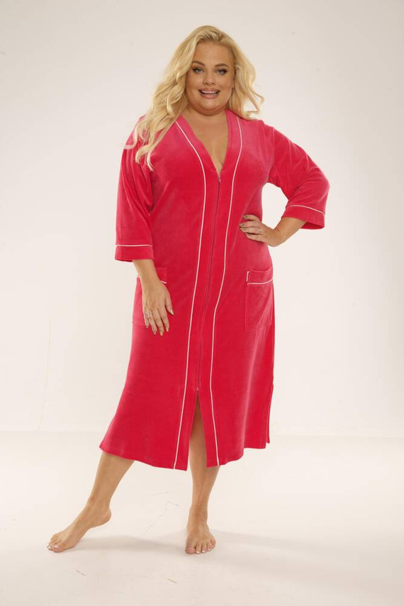 974 / 352 Halat pentru femei Velour Forex - zmeură