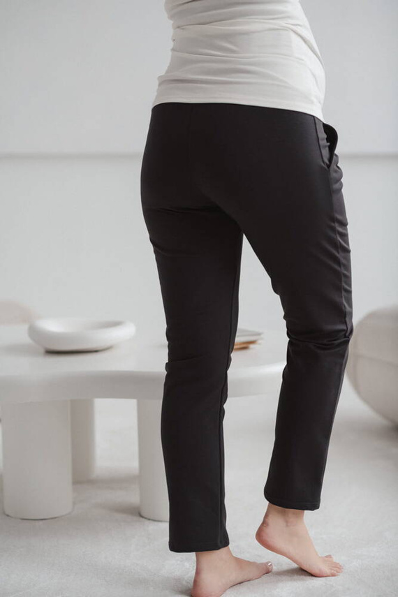 Pantaloni de maternitate GraceFit Mama clasici Milk&Love, grafit