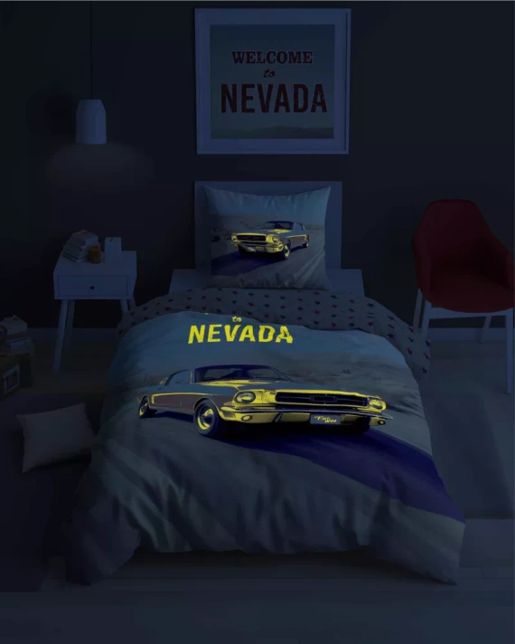 5210 A Fluo 40 Lenjerie de pat din bumbac care strălucește în întuneric Detexpol