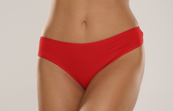 004 Limited Chiloți pentru femei De Lafense - clasic, talie joasă, viscoză - roșu