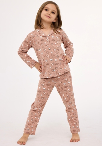 972/195 973/195 Pijamale pentru fete Smile 4 Cornette – bumbac, imprimeu cu fursecuri