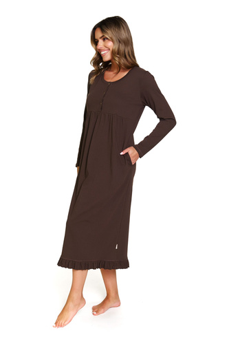 7318 Doctor Nap – Cămașă de noapte pentru maternitate și alăptare din bumbac | Producția poloneză - brownie