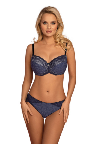 VB-448 Sutien captusit Vena cu cupa intreaga, bleumarin