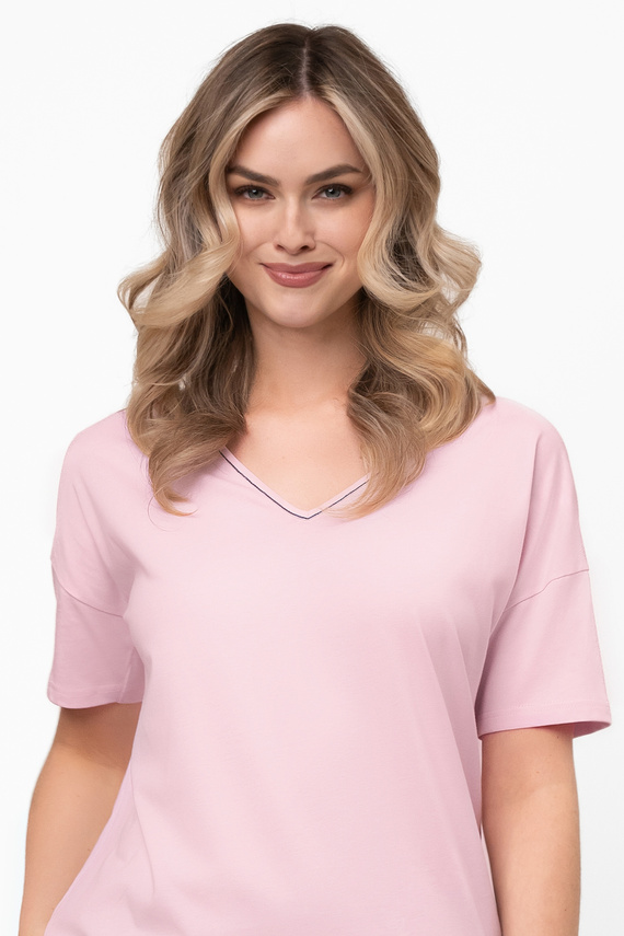 Pijama din bumbac pentru femei Marisal - mâneci scurte, pantaloni scurți Italian Fashion  