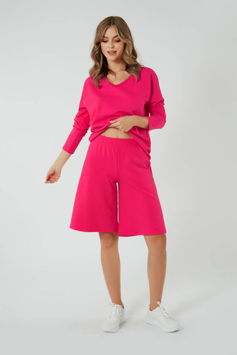 Pantaloni scurți de damă Madri 1/2 culottes Italian Fashion - fucsia