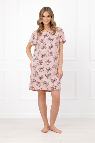 Italian Fashion Silano cămașă de noapte damă 100% bumbac mânecă scurtă confortabilă