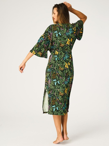 Key LGL 574 Verde – Halat damă 95% vâscoză, imprimeu