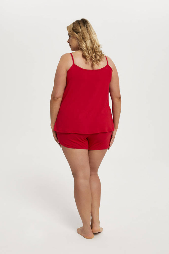 Song Ladies' pijama cu bretele înguste, pantaloni scurți Italian Fashion - roșu