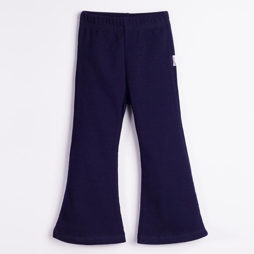 Nicol Tosia 225214 Pantaloni evazați pentru fete, cu dungi, bleumarin, bumbac