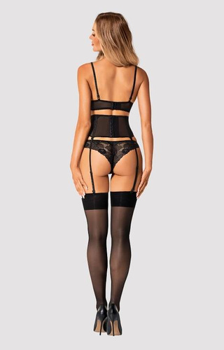 Serena Love Garter Pas do pończoch Obsessive czarny