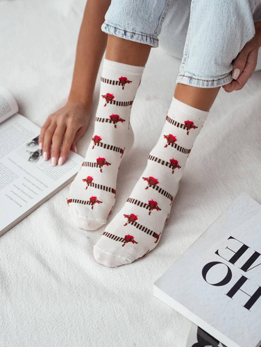 0200-141 Ciorapi dama Teckel Milena - ecru