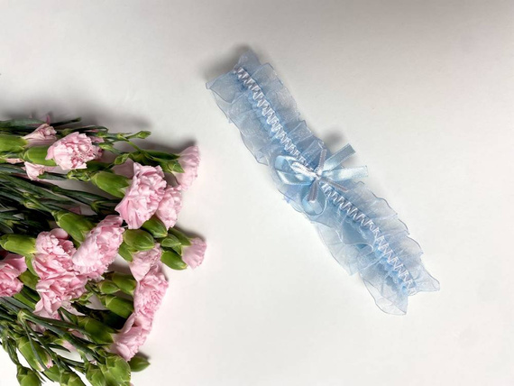 221 De Lafense jartieră din șifon - albastru deschis