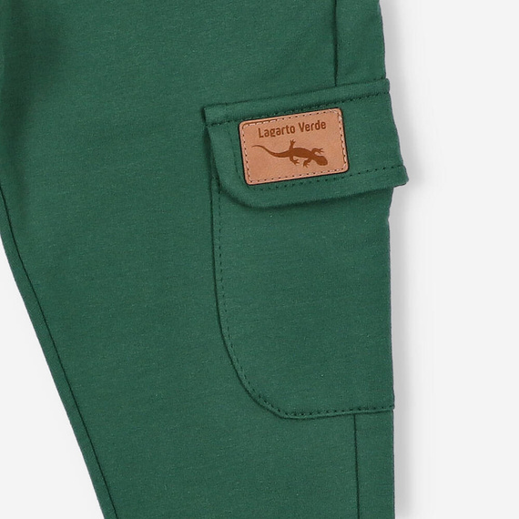 KAR-0042/ZIE Pantaloni de trening cargo pentru baieti Lagarto Verde verde