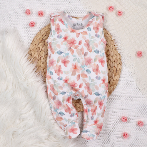 ABN-5420 Flori colorate Costume de dormit din bumbac organic imprimeu Nini