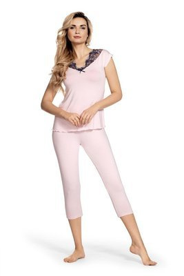 384 Clarisse Pijama 3/4 pentru femei - roz
