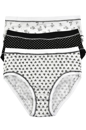 3363 MIDI-2H100 Chiloți MIDI Cotonella pachet de 3 – bumbac, talie mijlocie, confortabili pentru utilizarea de zi cu zi