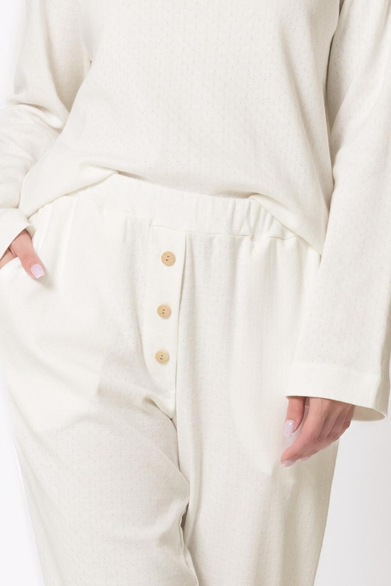 Pijamale damă Berenika 1795 Leveza cremă 100% bumbac lungă