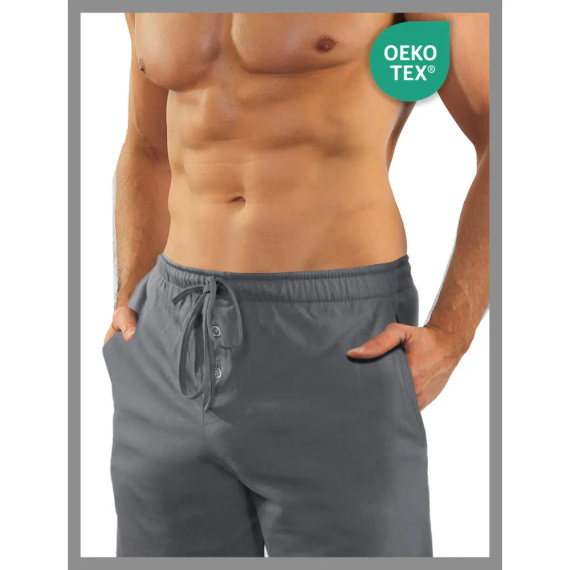 2404 Pijamale militare pentru bărbați cu mâneci lungi și pantaloni Sesto Senso - grafit