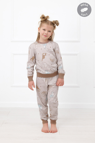 Italian Fashion Filka pijama copii Mega Soft lungă cu pisici, călduroasă