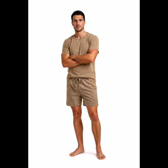 Sesto Senso 7268 Latte Pijamale bărbați scurte 100% bumbac confort
