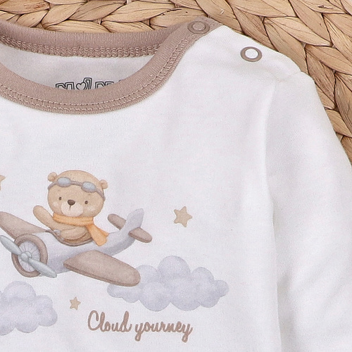 ABN-5511 Bluză pentru bebeluși Sky Journey Nini – din bumbac organic