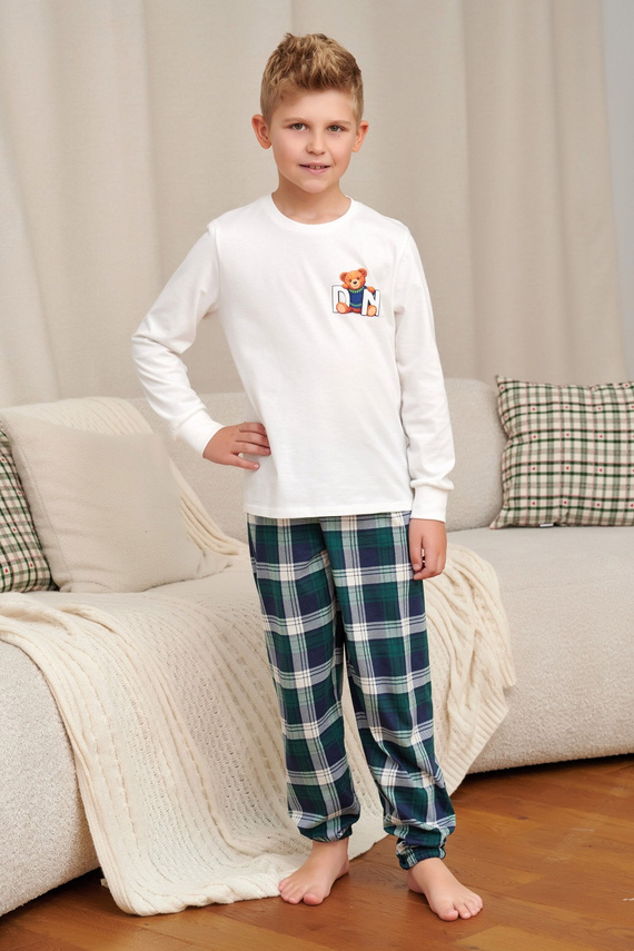Pijamale pentru copii Doctor Nap 7515 Teddy 100% bumbac, lungi