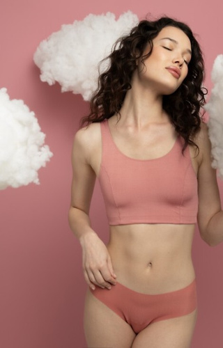 Mousse Classic Julimex - coral - chiloți fără cusături de damă, ultra ușoare, invizibili sub haine