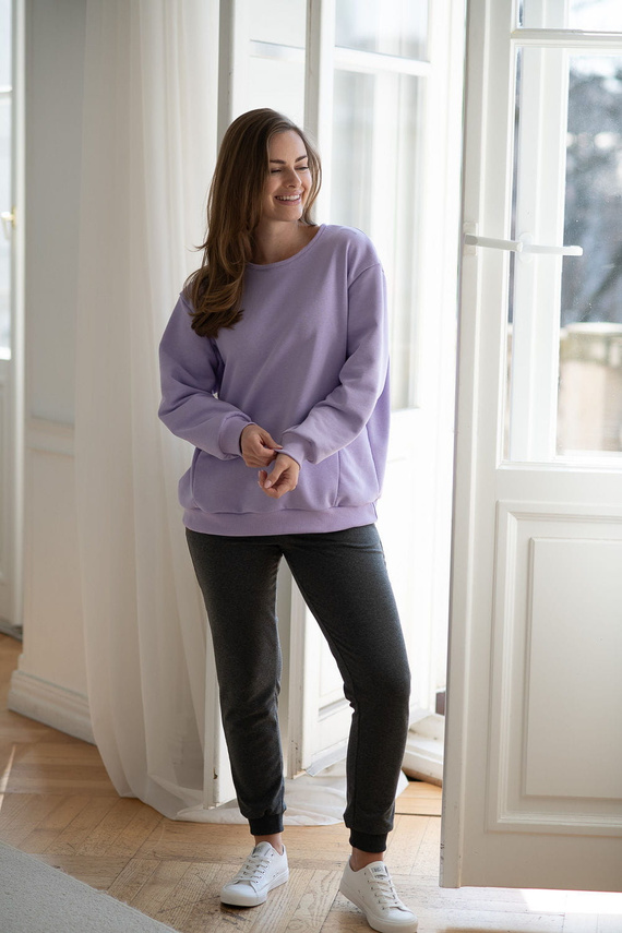 MilkItEasy! Hanorac de alăptare Milk&Love, liliac