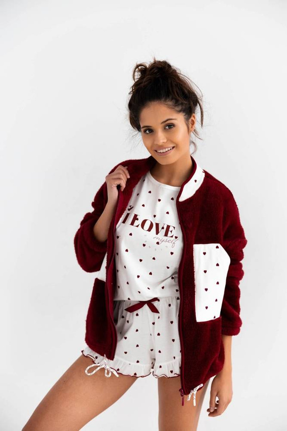 Simonette Sensis hanorac pentru femei - alb burgundy