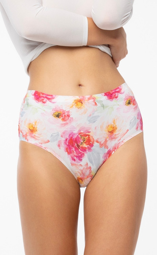 Chiloți de damă Julimex Bujor Simple Maxi - flori albe