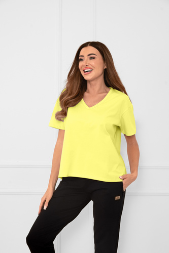 Klara - bluză cu mânecă scurtă pentru femei | Italian Fashion yellow