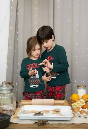 Pijama pentru copii Tess Italian Fashion - verde/print