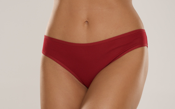004 Limited Chiloți pentru femei De Lafense - clasic, talie joasă, viscoză - burgundy