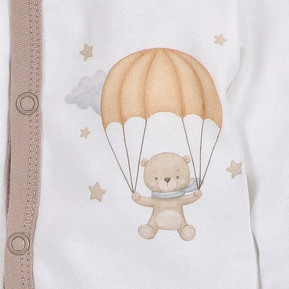 ABN-5507 Sky Journey Nini copil clovn | Bumbac organic, inchidere cu capse