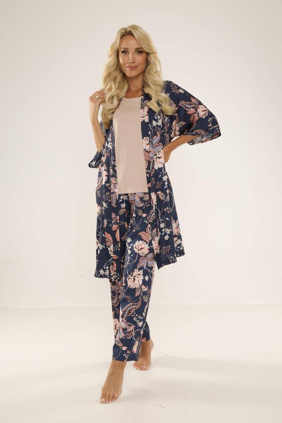 722 Lurdes Pijama de damă De Lafense - albastru marin