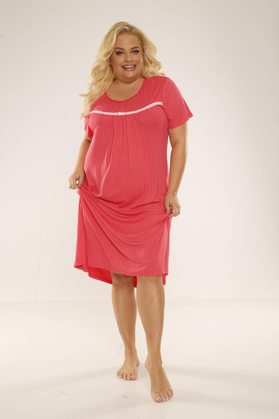 447 Juliette Plus Size Forex cămașă de noapte - puncte zmeură