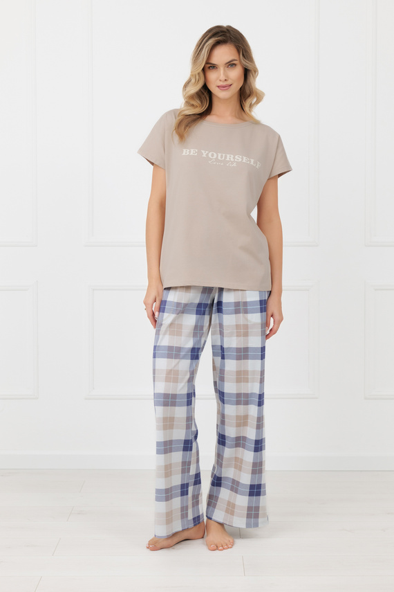 Pijama damă Rima Italian Fashion 100% bumbac pantaloni lungi