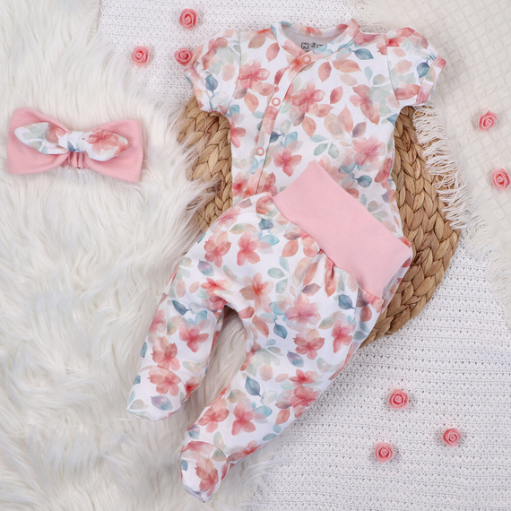 ABN-5432 Bentita Nini din bumbac organic cu flori colorate