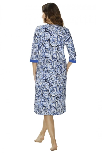 86671 Cămașă de noapte Irene Seagull, imprimeu albastru