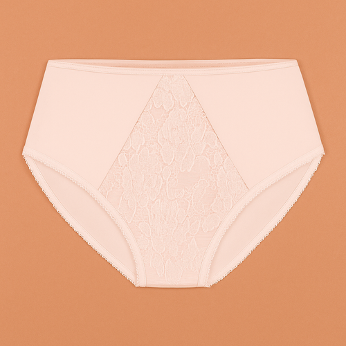 VF-435 – chiloți de damă cu dantelă și talie înaltă Vena nud