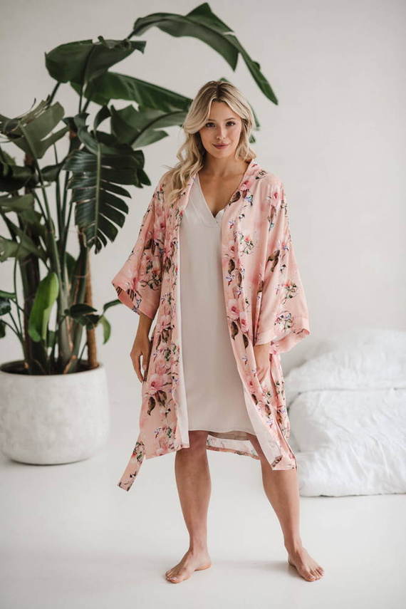 Rajskie ptaki szlafrok bambusowy Milk&Love