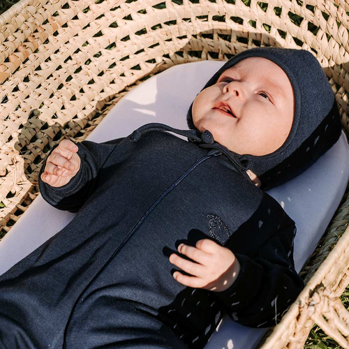 Căciulă pentru bebeluși Merino Eevi Bleumarin – 100% Lână Merino, Termoreglare