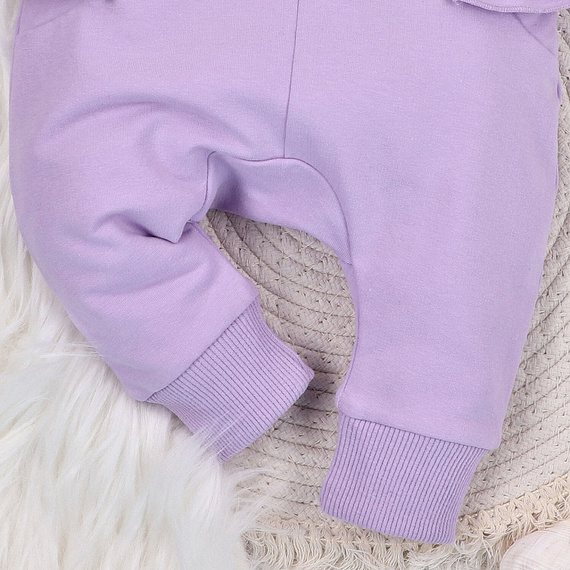 ABN-5485 Pantaloni de trening Underwater World Nini – bumbac organic, violet, pentru bebeluși